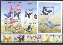 Guinea 2598-2603, Klb., Block 615 Postfrisch Schmetterling #JU253 - Guinea (1958-...)