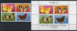 Türkei 2833-2836 + Bl. 26 Postfrisch Schmetterling #HF377 - Altri & Non Classificati