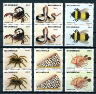 Mosambik Senkr. Paare 1156-1161 Postfrisch Tiere #JP133 - Mosambik