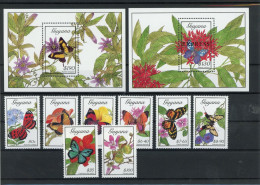 Guyana 3039-3046, Block 53-54 Postfrisch Schmetterling #JU288 - Guiana (1966-...)
