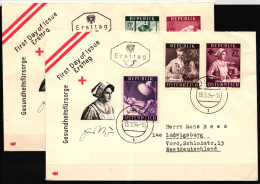 Österreich 999-1004 Gestempelt Auf 2 FDC #NF780 - Autres & Non Classés