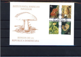 Dominikanische Rep. Viererblock 2032-2035 Pilze Ersttagesbrief/FDC #JR605 - Repubblica Domenicana