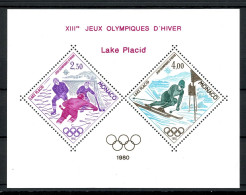 Monaco Sonderblock 1419-1420 Postfrisch Olympia 1980 Lake Placid #JP028 - Sonstige & Ohne Zuordnung