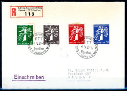 Schweiz FDC 344-347 Postfrisch Leicht Verfärbter Umschlag #IX665 - Autres & Non Classés