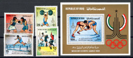 Irak 1048-1051 + Bl. 33 Postfrisch Olympia 1980 Moskau #JR839 - Iraq