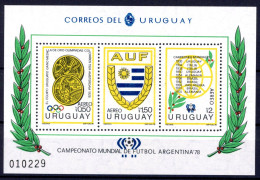 Uruguay Block 39 Postfrisch Fußball WM 1978 #JR977 - Uruguay
