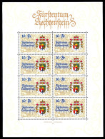 Liechtenstein Kleinbogen 1136 Postfrisch Staatswappen #HE703 - Autres & Non Classés