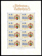 Liechtenstein Kleinbogen 1136 Postfrisch Staatswappen #HE703 - Andere & Zonder Classificatie