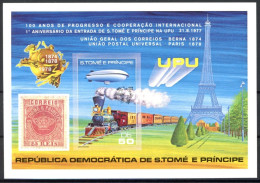 Sao Tome E Principe Block 17 B Postfrisch Zeppelin #GO632 - Sao Tome And Principe