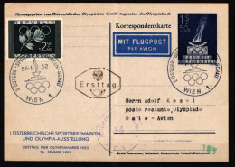 Österreich 969 Auf Olympia Flugpost Wien-Oslo, Zensur #NF770 - Andere & Zonder Classificatie