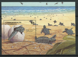 Dominica Block 232 Postfrisch Schildkröte #HE844 - Dominique (1978-...)