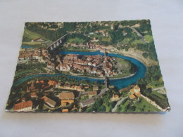 FRIBOURG ( SUISSE SWITZERLAND ) VUE AERIENNE BELLE VUE COLORISER  CACHET DOS 50 JAHRE BIBLIOTEK FUR ALLE - Fribourg