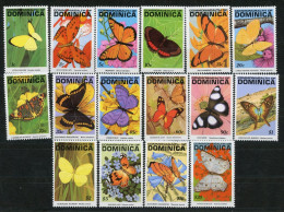 Dominica 1452-1467 Postfrisch Schmetterling #HE950 - Dominique (1978-...)