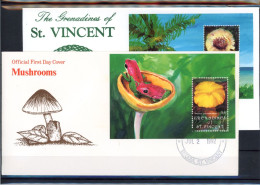 St. Vincent Gr. 915-926, Block 105+07 Pilze Ersttagesbrief/FDC #JR616 - St.-Vincent En De Grenadines