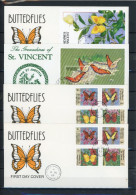 St. Vincent Grenadinen 664-71 Schmetterling Ersttagesbrief/FDC #JW629 - St.-Vincent En De Grenadines