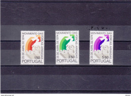 PORTUGAL 1974 MOUVEMENT DU 25 AVRIL Yvert 1246-1248, Michel 1266-1268 NEUF** MNH Cote 7,50 Euros - Unused Stamps