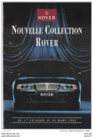 Dépliant Gamme Rover Nouvelle Collection 1995, 111 Si, Mini, 218, 620, 825, - Werbung