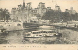 Postcard France Paris Hotel De Ville River Cruise Boat - Altri Monumenti, Edifici