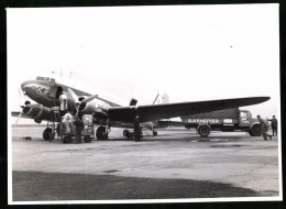 Fotografie Max Gardill, Flugzeug Douglas DC-3 Der Sabena & Lastwagen Magirus-Deutz Der Speditin A. Kraemer In Bamberg  - Luchtvaart