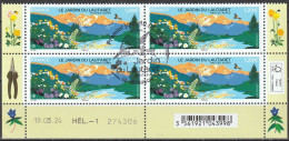 2024 - Y/T 5xxx - OBL 1ER JOUR - "LE JARDIN DU LAUTARET" - COIN DATE BLOC 4 ISSU FEUILLET - Used Stamps