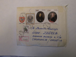 POLAND REGISTERED COVER TO CROATIA 1994 - Autres & Non Classés