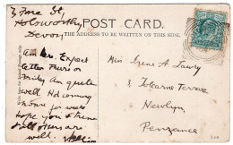 Squared Circle - HOLDWORTHY - On PC Of Fore Street, Holdworthy - Not Common - Postmark Collection