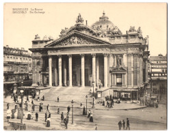 Riesen-AK Brüssel / Bruxelles, La Bourse, Treiben Auf Dem Vorplatz Der Börse  - Brüssel (Stadt)