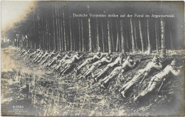 German War Kriegskarte  *  Deutsche Vorposten Stossen Auf Den Feind Im Argonnerwald (Argonne Forest, France) - Guerre 1914-18