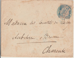 TUNISIE - 1904 - RARE CACHET BLEU De GRAIBA ! Sur ENVELOPPE => AUBETERRE EN CHARENTE - Cartas & Documentos