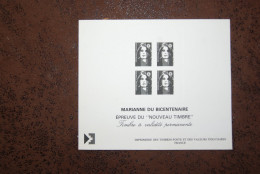 4 Timbres Marianne Du Bicentenaire (1989) - Epreuves De Luxe