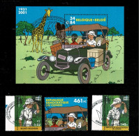 2001 3048 & BL93 (3049) & Congo Timbres , Postfris Met 1édag Stempel : HEEL MOOI ! MNH Avec Cachet 1er Jour : TINTIN / K - Unused Stamps