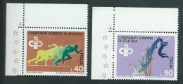 Italia 1974; Campionati Europei Di Atletica Leggera: Serie Completa Di Angolo Superiore Sinistro. - 1971-80: Mint/hinged