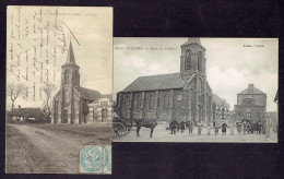 LOT 2 CP DPT 62 - RANG DU FLIERS - PLACE DE L'EGLISE - L'EGLISE - Other & Unclassified