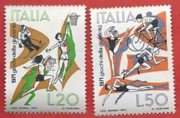 Italia, Italy 1971;Giochi Della Gioventù:Youth Games,serie Completa.basketball,volleyball,sci,athletics,swimming,gymnast - Autres & Non Classés
