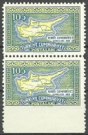 Turkey; 1960 Independence Of The Republic Cyprus 105 K. ERROR "Imperf. Edge" - Unused Stamps