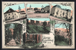 AK Gross-Enzersdorf, Hauptplatz, Kirche, Stadt Promenade  - Other & Unclassified