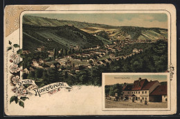 Lithographie Hinterbrühl, Ortsansicht Von Oben, Höldrichsmühle, Blumen  - Other & Unclassified