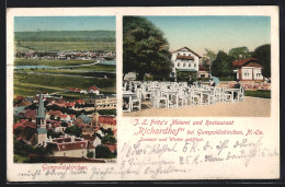 AK Gumpoldskirchen, J. L. Fritz`s Meierei Und Restaurant Richardhof, Blick Auf Den Ort  - Sonstige & Ohne Zuordnung