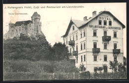 AK Maria-Enzersdorf, J. Hotwagners Hotel, Café Und Restaurant Am Liechtenstein, Veste Liechtenstein  - Andere & Zonder Classificatie