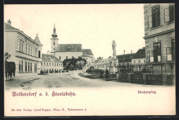 AK Wolkersdorf, Strassenpartie Am Kirchenplatz  - Other & Unclassified