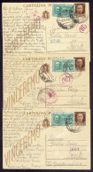 ITALIE - GUERRE 39/45 - LOT 3 CP ENTIER ITALIE OB FIUME 1943 DONT CENSURES - TB - Autres & Non Classés