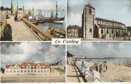 CPSM LE CROTOY  LE PORT L' EGLISE LA CARAVELLE LA PLAGE - Le Crotoy