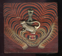 Antique Tibet Treasure Box With Tiger Design Intricate Work - Asian Art