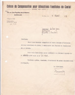 15-Caisse De Compensation Pour Allocations Familliales Du Cantal....Aurillac...(Cantal)...1937 - Autres & Non Classés