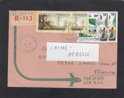 LETTRE RECOMMANDEE DE KAOLACK, AVEC TIMBRES "CHRISTOPHE COLOMBE/TOURISME/J.O.SEOUL 88 " POUR PARIS,1991. - Sénégal (1960-...)