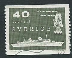 Svezia, Sverige, Suede, Schweden 1958; Nave Postale, Transatlantic Mail Service. 40 öre. Used. - Maritime