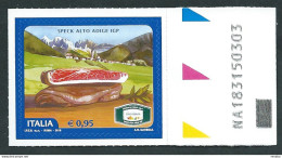 Italia 2016; Speck Alto Adige IGP ; Francobollo Con Codice Alfanumerico. - 2011-20:  Nuovi