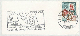 Frankreich / France 1967, Flaggenstempel Vendée, Sonne / Soleil / Sun - Sonstige & Ohne Zuordnung