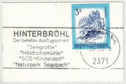Oesterreich / Austria 1980, Flaggenstempel Hinterbrühl, Seegrotte, Kinderdorf, Naturpark - Autres & Non Classés