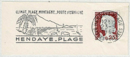 Frankreich / France 1961, Flaggenstempel Hendaye Plage - Otros & Sin Clasificación